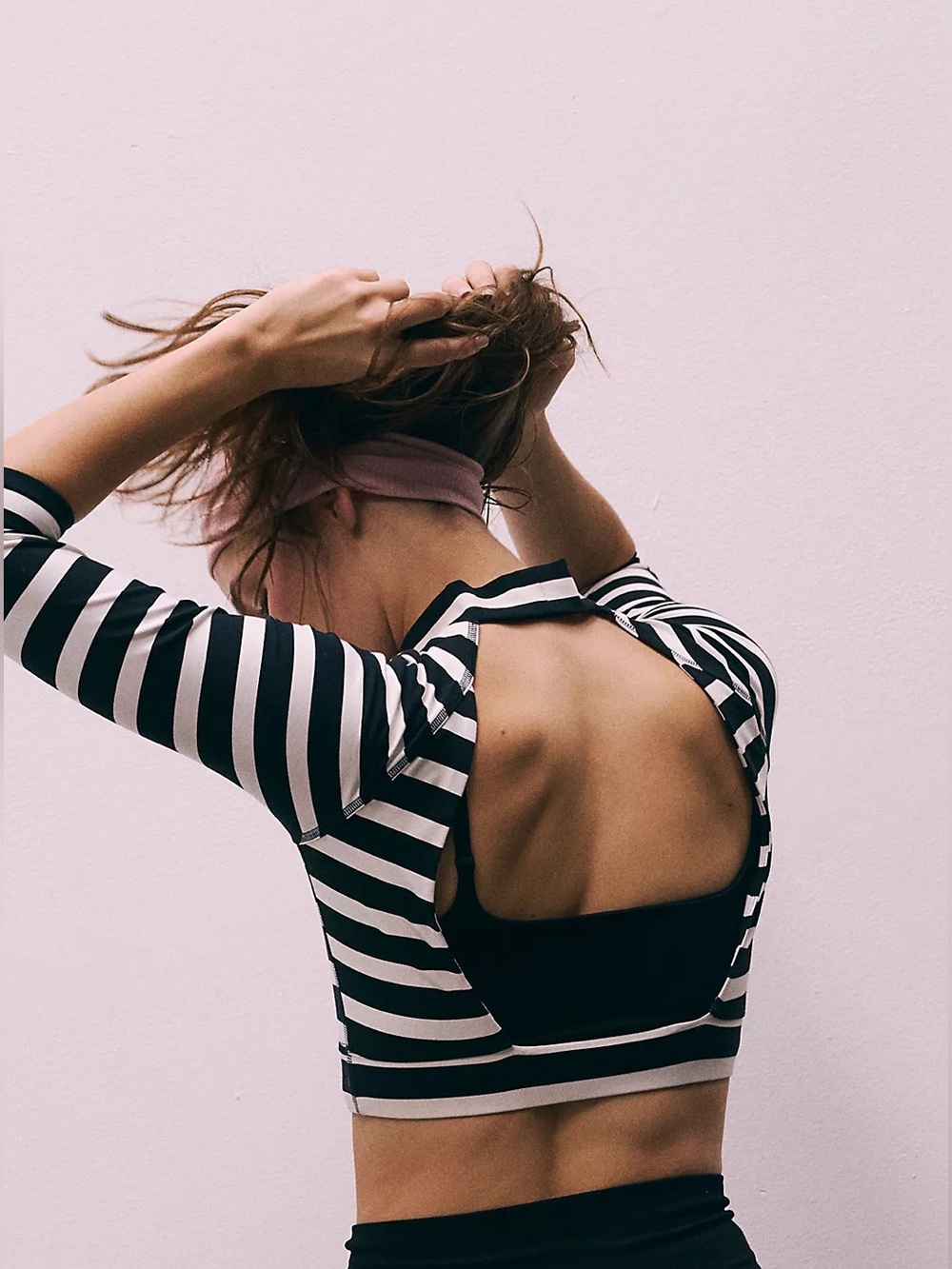 NWT‎ FP Movement Never Better Cropped Stripe Top, Free People